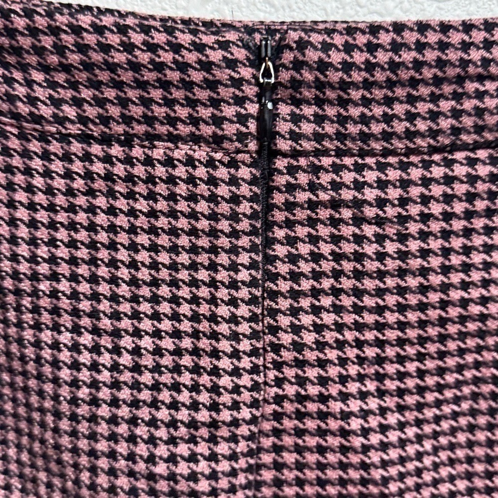 Pink Black Houndstooth Mini Skirt Pockets size Large‎ Forever 21 - Picture 9 of 10
